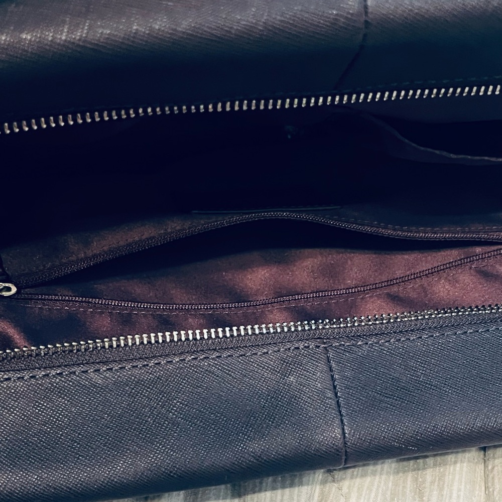 Coach Purple Two-Tone Leather Women's Bag - Picture 12 of 13